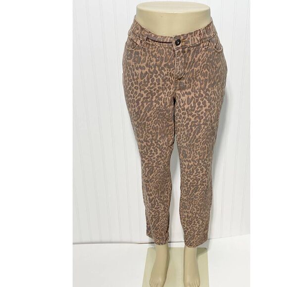 Style & Co Wild Puma Skinny Jeans Curvy Mid Rise Tummy Control Animal Print 6 - Picture 14 of 15